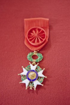 The insignia of the Officer of the National Order of the Legion of Honour, France’s highest distinction, which was awarded to HRH Princess Haya today. (FEI/Liz Gregg)