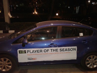 car for Player of the Season 2014, provided by Headline Sponsors of the League Bloggers Awards 1960Bet