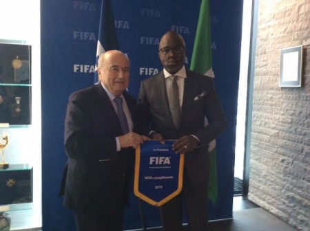 FIFA  President Sepp Blatter with NFF President Amaju Pinnick