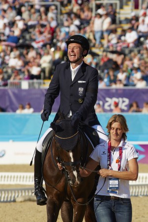 Inspiring Para-Equestrians: Austria’s Pepo Puch, pictured here at the London 2012 Paralympic Games where he scored a gold and bronze medal in Grade 1b, is the reigning European Para-Equestrian Dressage champion, and scored double bronze at the Alltech FEI World Equestrian Games™ 2014. He will address delegates at the FEI’s first Para-Equestrian Forum on 21-22 March in Essen, Germany. (FEI/Lizz Gregg)