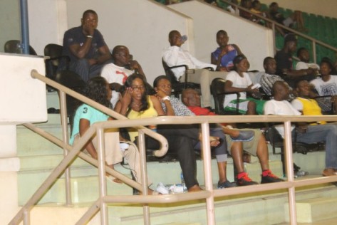 Spectators at the Zenith Bank Basketball League
