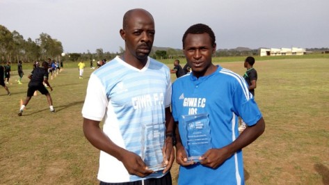 April winners of League Bloggers Award. Giwa FC duo of manager Tony Bulus and striker Ibrahim Shuaibu