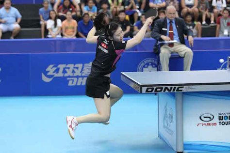 Ai Fukuhara will be hoping her 2015 form will lead her to Women's World Cup glory at home. photo credit ITTFMedia