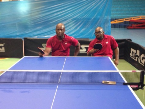 Ahmed Owolabi Koleosho and Emmanuel Chinedu at the Morocco Para Table Tennis Open,