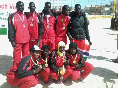 Gambia Beach Volleyball Team Celebrates success At The  Continental Cup Sub Zonal qualifiers