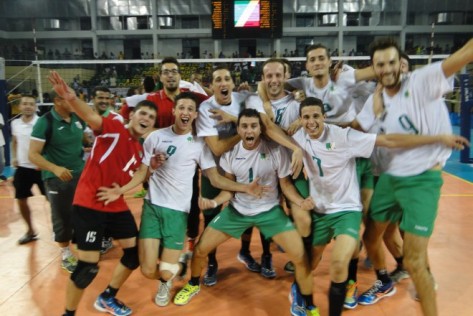 Algeria celebrate their gold medal win at the 2015 All Afirca Games
